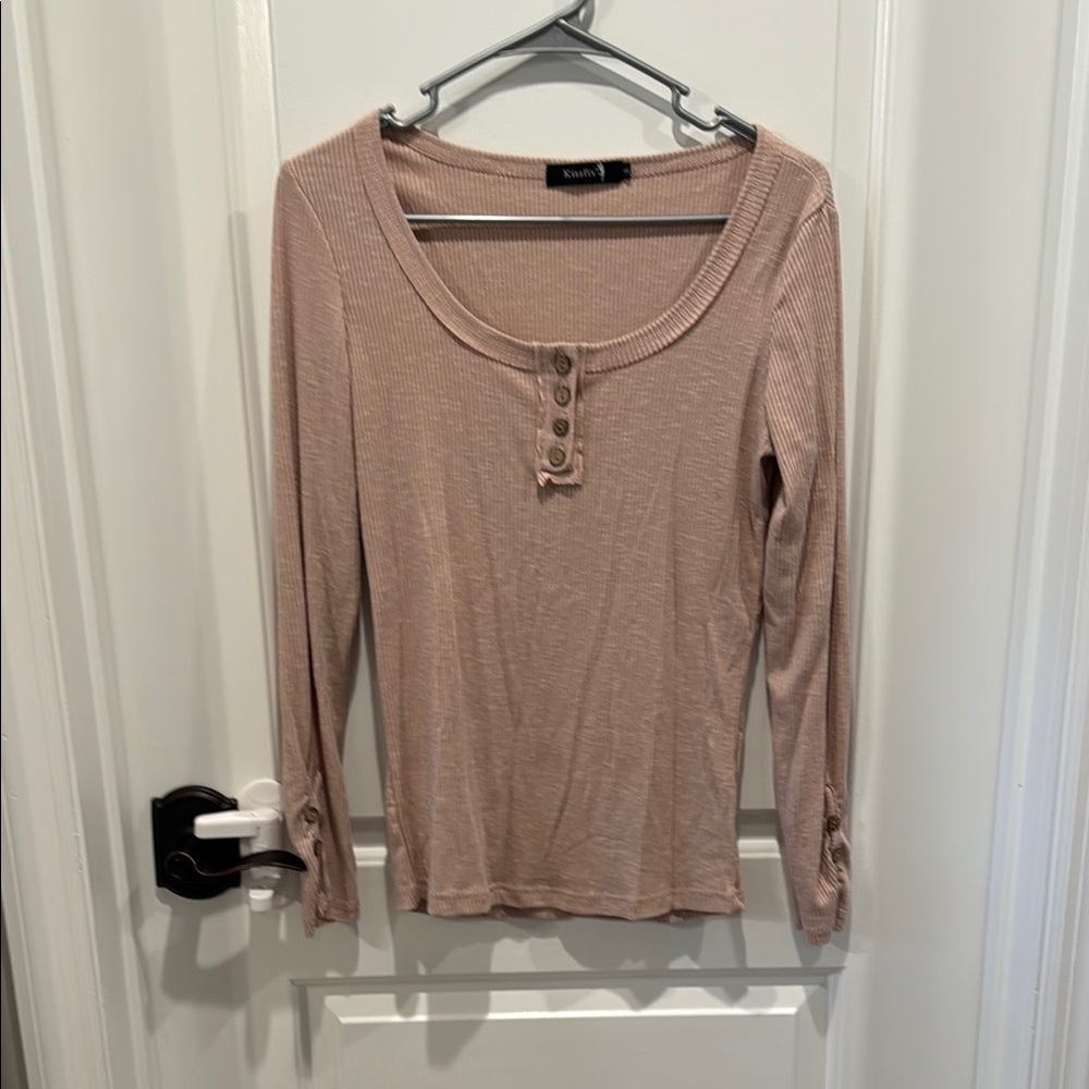 Kiss Pink Long Sleeve Tee